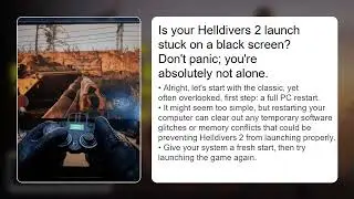 Helldivers 2 Black Screen Fix – Game Not Loading