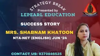 Success Strategy: Shabnam Khatoon's Robust Journey of NET in English