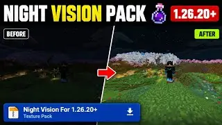 Night Vision texture pack 1.26.20🔥 | Better brightness Without Levi Launcher