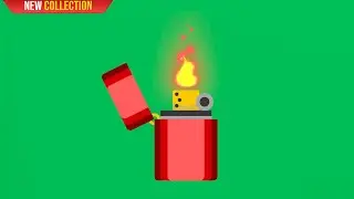 Green Screen Lighter Fire Animation | 4K | Global Kreators
