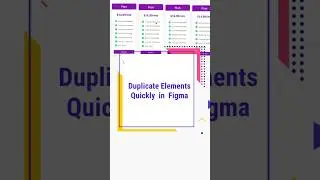 Figma Trick : How to Quickly Duplicate Elements in Figma 
