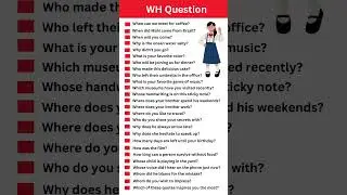 WH Questions in English #shorts #english