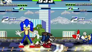 Bandicam Test - Classic Sonic and Modern Sonic VS. Mario and Yoshi