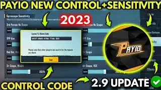 PAYIO New 2.9 Sensitivity Settings/ Payio Control Code | PUBG MOBILE