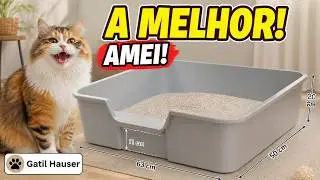 NOVA CAIXA DE AREIA PARA OS GATOS (da Shopee) - Gatil Hauser