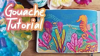 How to Paint an Underwater Landscape with Gouache