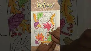 Painting Autumn Leaves using oil pastels and Watercolors - Beginners!