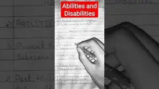 Ability and Disability Sentences |English Learning #shortvideo
