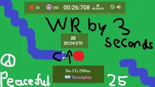 Google Snake 25 apples World Record | Peaceful Mode