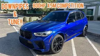 800HP SUV?! BMW X5M COMPETITION GETS DOWNPIPES & TUNE