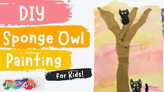 DIY Sponge Owl Painting - Step by Step Tutorial