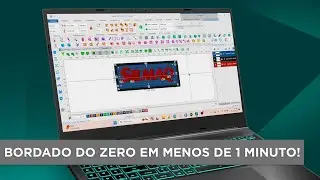 TAJIMA DG17 - CRIANDO UM BORDADO DO ZERO EM MENOS DE 1 MINUTO!