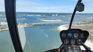 Helicopter Takeoff and Flyover in Gulf Shores, AL