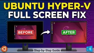 How to Fix the resolution of UBUNTU on Hyper v to full screen