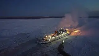 Icebreaker near Yakutsk