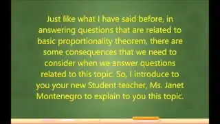 Basic Proportionality of Triangles