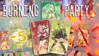 Getting punched by Aggressive Pyro but not giving up | Genshin Impact TCG