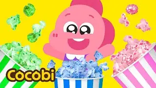 ¡Deliciosas Palomitas de Maíz Arcoíris!🍿Canciones de Color para Niños | Cocobi