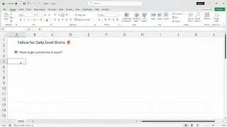 current time in excel