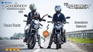 TVS Raider 125cc Vs Bajaj Pulsar 150 BS6 | Drag Race | Shocking Results | UP65 Racers