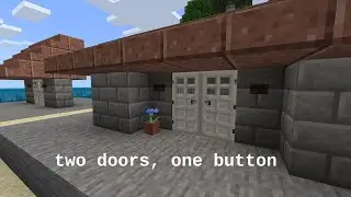 Minecraft: Quick and Easy Double Door Opening with Buttons