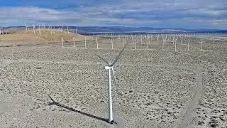 wind turbines whitewater area dense turbine area video dji by alan gough