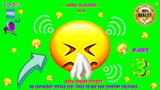 Nose Blowing🤧Emoji Animation With Sound Effect🔊No Copyright Strike✔️100% Free to Use 👍
