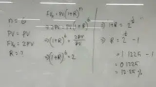 Finding the interest rate or discount rate - Time Value of Money