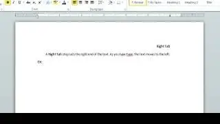 Microsoft Office Word PC: How to Use Tabs