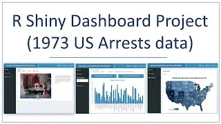 R Shiny Dashboard Portfolio Project | 1973 USArrests Dashboard | R Shiny Tutorial for Beginners