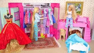 Rapunzel Barbie Bedroom Morning with Dogs Manhã Quarto Raiponce Matin Rutinitas pagi باربي غرفة نوم