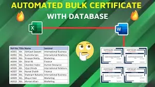 🔥Excel Data to Word: Create Bulk Certificates with automation