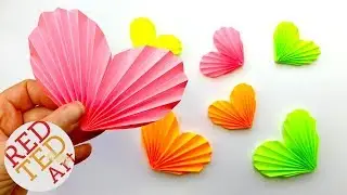 Easy Paper Heart Origami - how to make a paper heart 3D - Paper Heart DIY