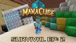 Manacube Survival | Minecraft Let's Play Episode #2 - SIGNIFICANT PROGRESS
