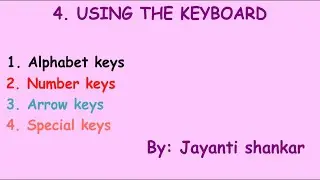 4. Using the keyboard || Class 1 || CBSE lesson 4