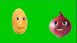 Potato & Onion talking animation || free green screen || no copyright greenscreen bd