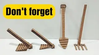 how to make a Traditional farming tools in cardboard
