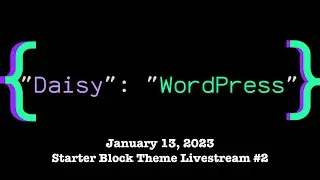 Building a Starter Block Theme #2 - index template, singular template, Header and Footer parts