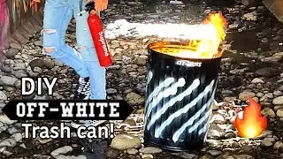 How to make a OFF-WHITE Trash Can!!!
