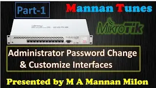 MikroTik Router Configuration || Administrator  password change, Customize Interface|| Mannan Tunes.