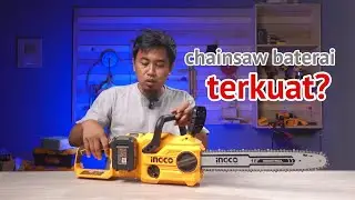 gk nanggung2, ditenagai baterai 40V yg bikin powernya maksimal - INGCO CGSLI40168 CORDLESS CHAINSAW