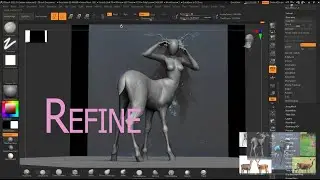 Refining the pose in zbrush - part 5 of the Centaur tutorial series