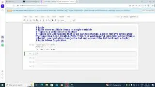 Tuples in Python || when you have change in tuple 