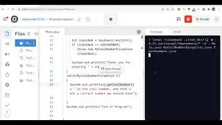 Object Oriented Programming using Java - Exception Handling and Creating your own Exception classes.