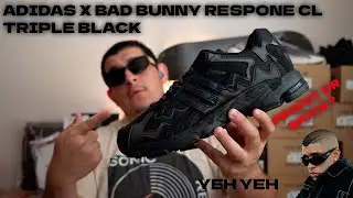 DAD SHOE?? Adidas x Bad Bunny Response CL Triple Black Review | DeafSneakerFilms