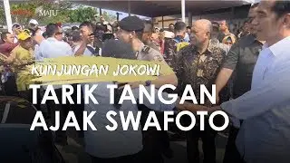 Tarik Tangan Jokowi untuk Diajak Swafoto Bersama Anaknya