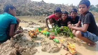 Bablu Dablu Jcb loading parts - 2 !! Tractor  truck heavy mud water leak !! #jcb mud loading