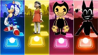 Sonic - Squid doll - Bendy land - Black Cat!!! Tiles hop EDM RUSH