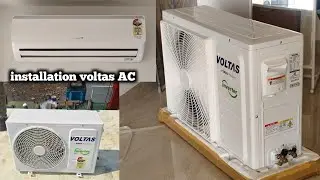 how to install split AC, installation voltas inverter split unit✅🥶🆗
