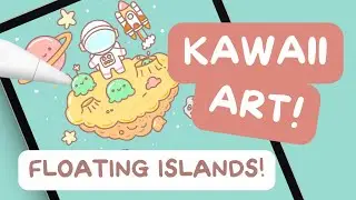 Learn KAWAII Illustration: Floating Islands! | Procreate Tutorial for Beginners